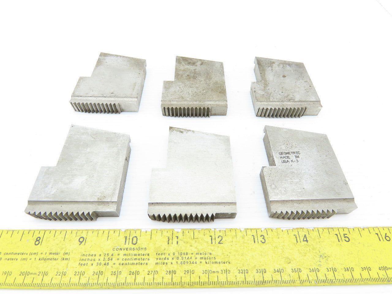 K-3 Geometric E 6-1/4-8 Pipe  1-6 Numbered Set Thread Chaser Die Heads