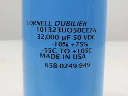 Cornell Dubilier 101323UO50CE2A 658-0249-949 Capacitor 32,000 uF 50 VDC