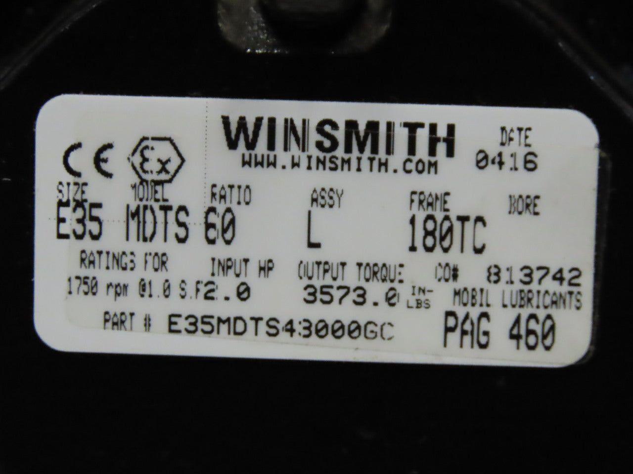 Winsmith E35MDTS43000GC 60:1 Ratio 2Hp 29RPM Left Hand Output Gear Reducer
