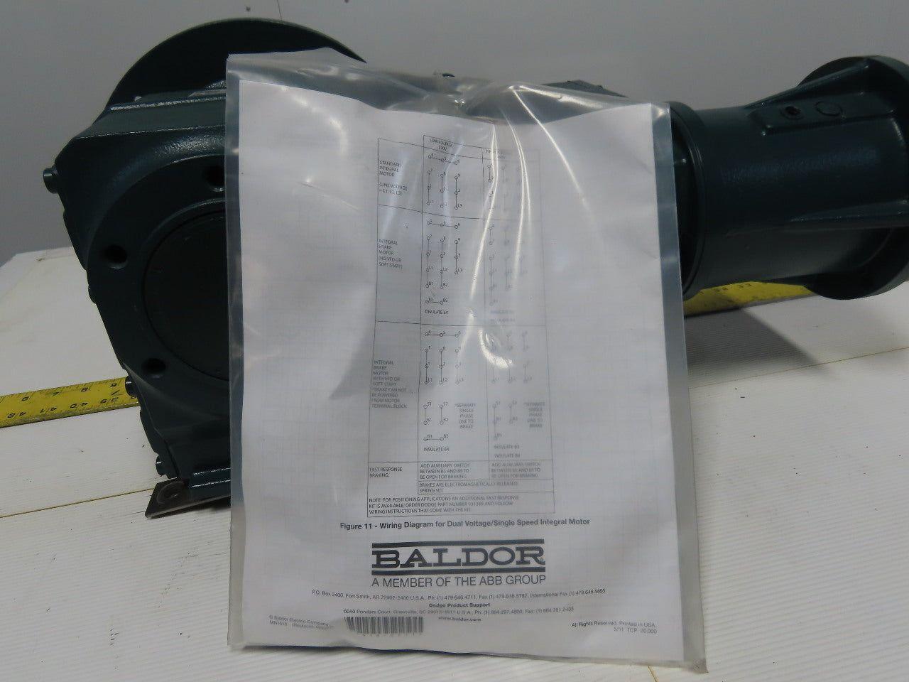 Dodge BF683LN140TC 69.78:1 Ratio 25RPM 140TC Right hand Output Gear Reducer