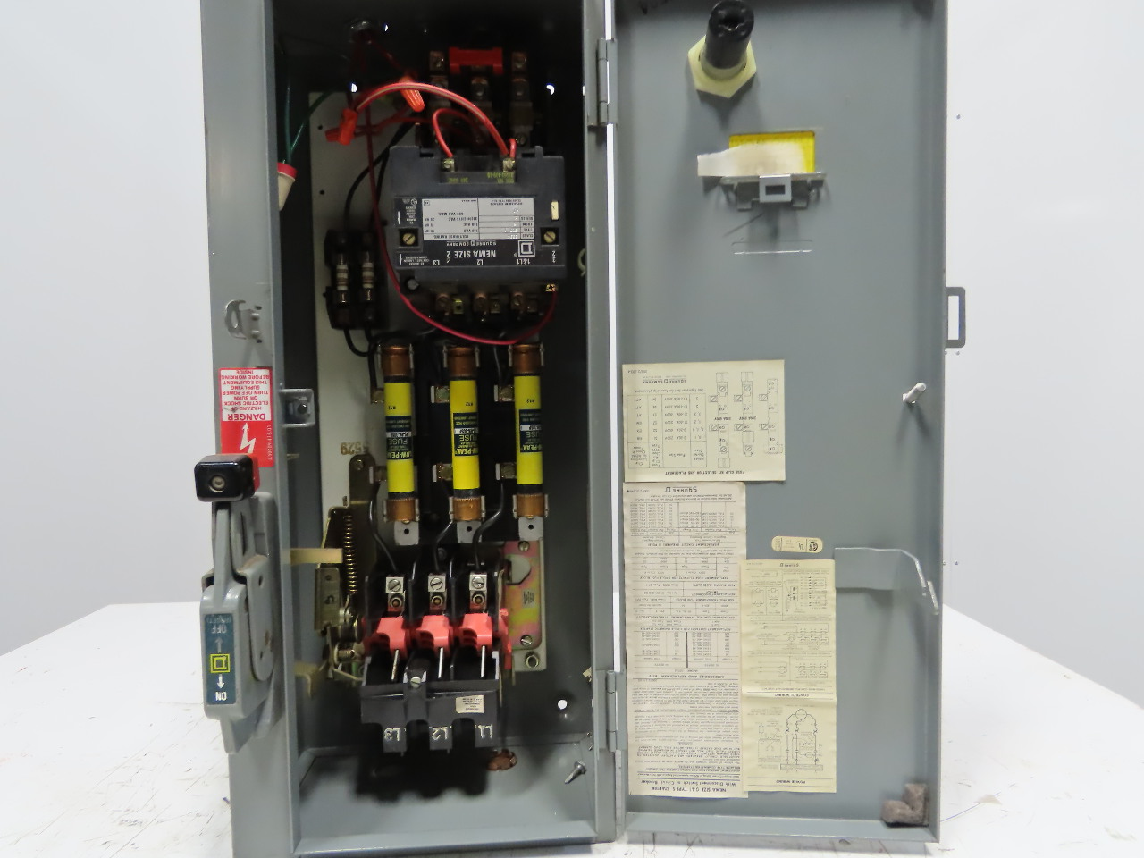 Square D 8538 SCG14 Single Throw Fusible Disconnect Safety SwitchW/Motor Starter