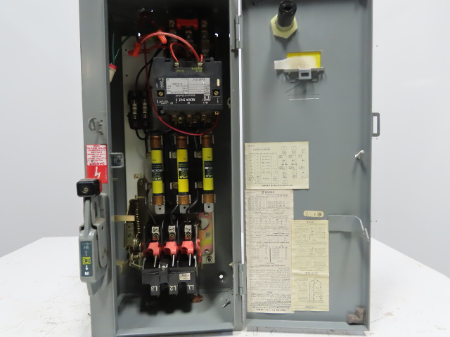 Square D 8538 SCG14 Single Throw Fusible Disconnect Safety SwitchW/Motor Starter