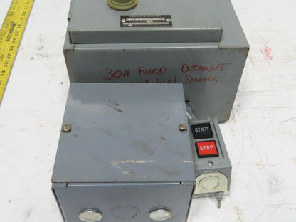 Square D 8538 SCG14 Single Throw Fusible Disconnect Safety SwitchW/Motor Starter