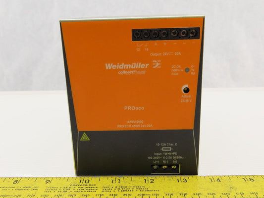 Weidmuller PRO ECO Power Supply 480W24V 20A DIN Rail Mount