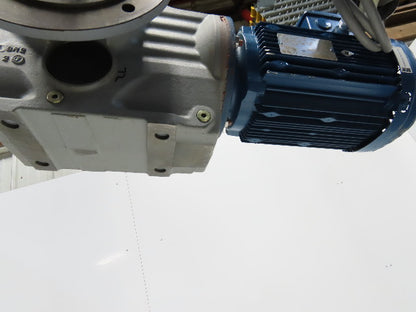 Sew KF77DRE100LC4/DH 73.99:1 Ratio 24RPM 5Hp 230/460V Left Hand Gearmotor