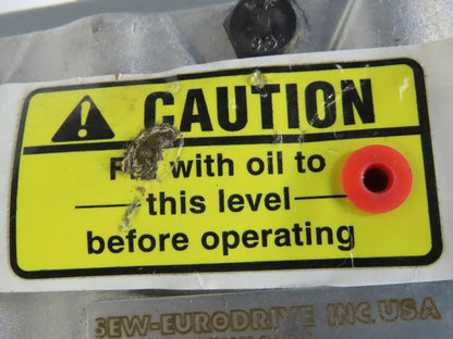 Sew KF77DRE100LC4/DH 73.99:1 Ratio 24RPM 5Hp 230/460V Left Hand Gearmotor