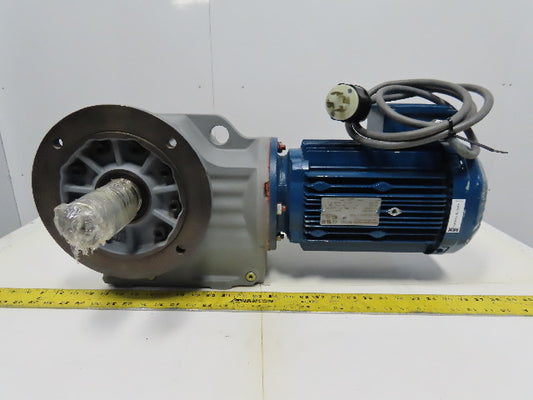 Sew KF77DRE100LC4/DH 73.99:1 Ratio 24RPM 5Hp 230/460V Left Hand Gearmotor