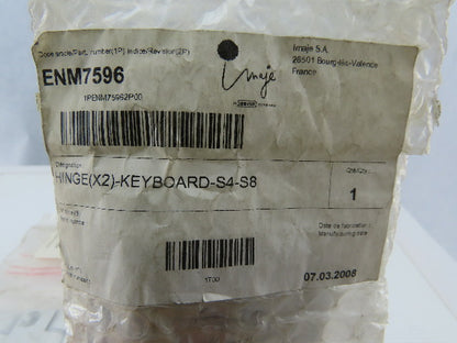 Markem ENM7596 Keyboard S4 S8 Hinges Lot Of 2