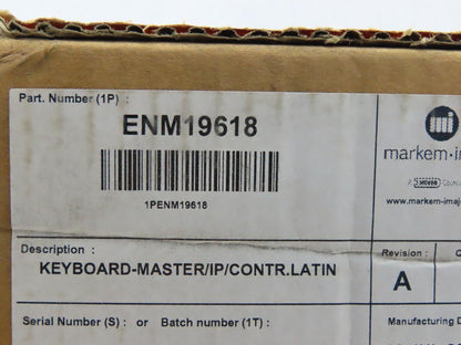 Markem ENM19618 Keyboard Master IP/ Contr. Latin Membrane NIB