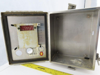 Hoffman Wall Mount Electrical Enclosure JIC 10"x 8"x 4" Stainless Steel