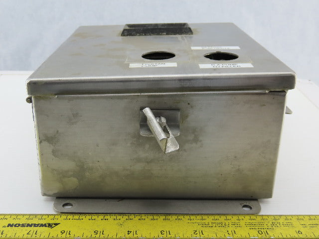 Hoffman Wall Mount Electrical Enclosure JIC 10"x 8"x 4" Stainless Steel