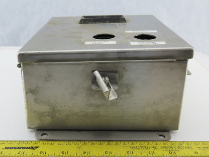 Hoffman Wall Mount Electrical Enclosure JIC 10"x 8"x 4" Stainless Steel
