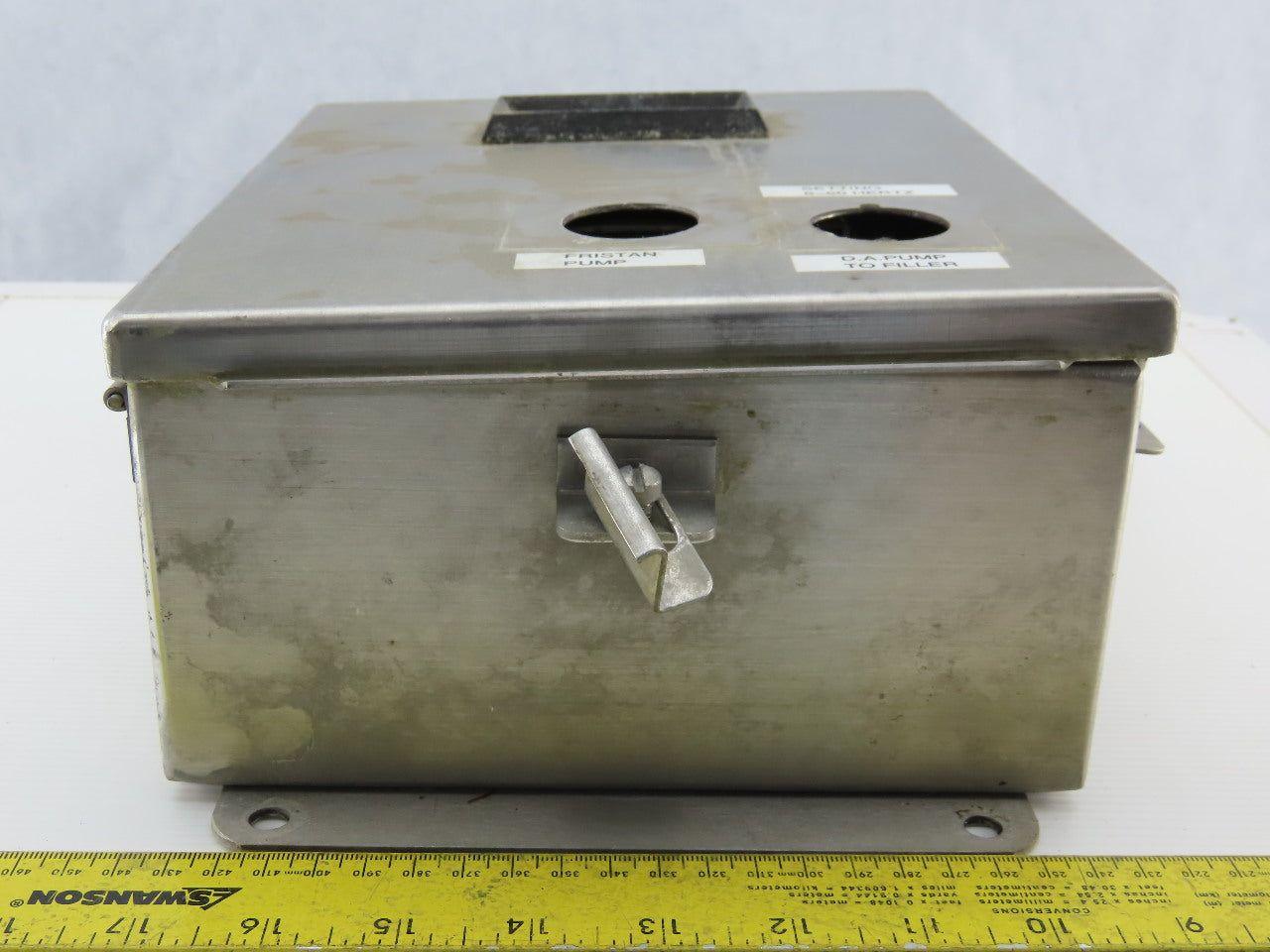 Hoffman Wall Mount Electrical Enclosure JIC 10"x 8"x 4" Stainless Steel