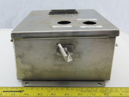 Hoffman Wall Mount Electrical Enclosure JIC 10"x 8"x 4" Stainless Steel