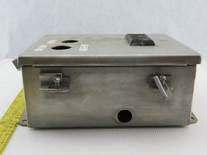Hoffman Wall Mount Electrical Enclosure JIC 10"x 8"x 4" Stainless Steel