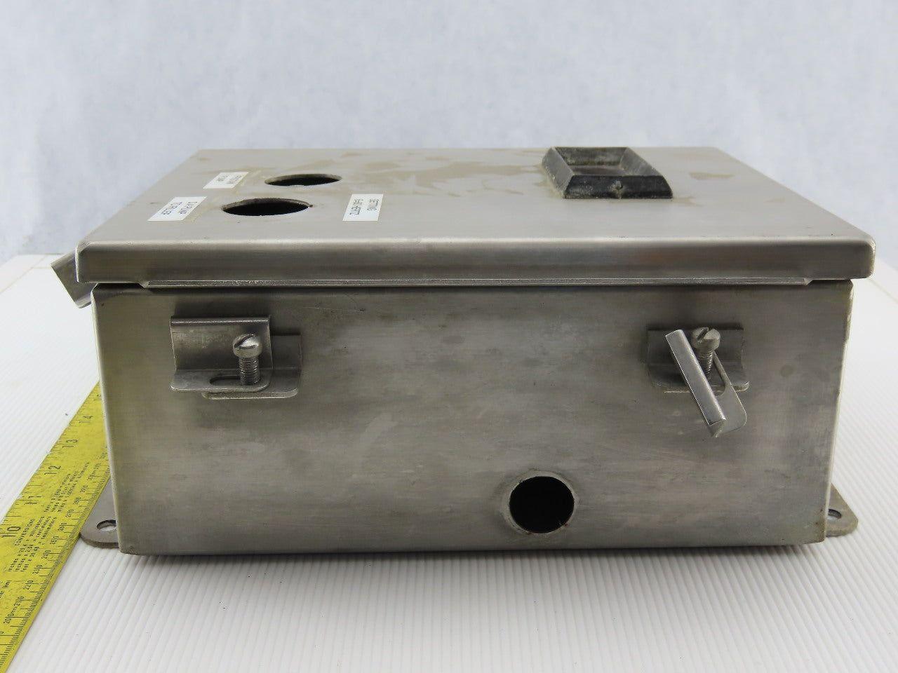 Hoffman Wall Mount Electrical Enclosure JIC 10"x 8"x 4" Stainless Steel