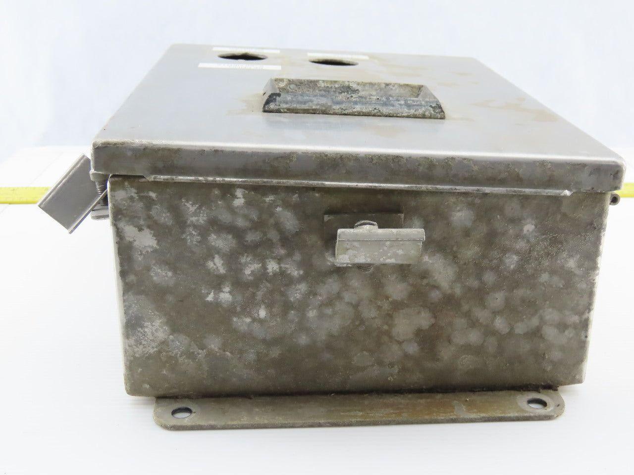 Hoffman Wall Mount Electrical Enclosure JIC 10"x 8"x 4" Stainless Steel