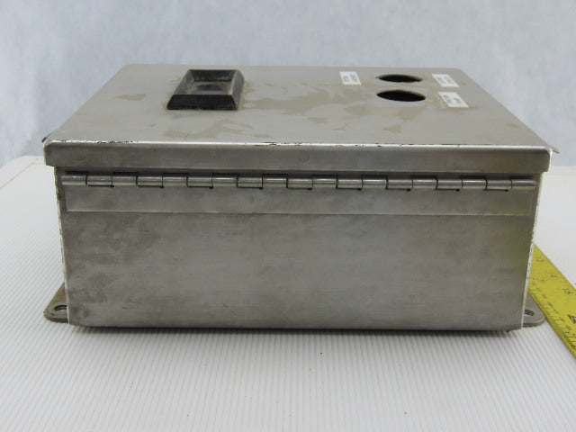 Hoffman Wall Mount Electrical Enclosure JIC 10"x 8"x 4" Stainless Steel