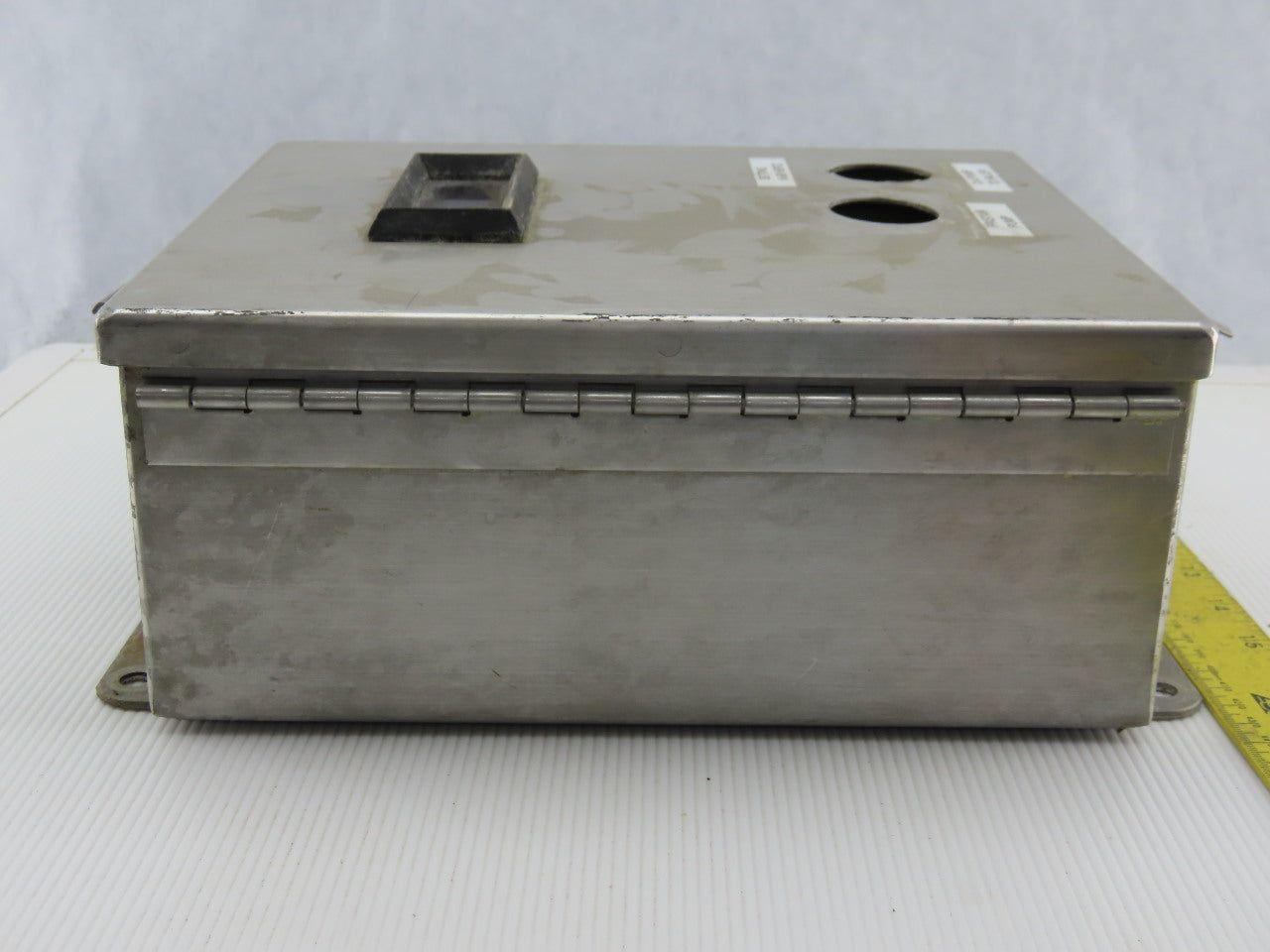 Hoffman Wall Mount Electrical Enclosure JIC 10"x 8"x 4" Stainless Steel