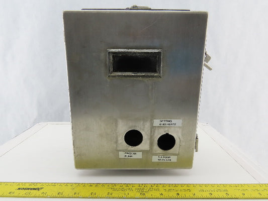 Hoffman Wall Mount Electrical Enclosure JIC 10"x 8"x 4" Stainless Steel