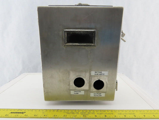 Hoffman Wall Mount Electrical Enclosure JIC 10"x 8"x 4" Stainless Steel