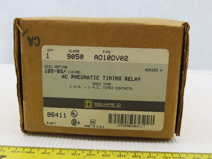 Square D AO10DV02 AC Pneumatic Timing Relay 600V 1N.O 1N.C
