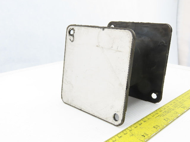 4-3/4" x 4-3/4" x 3-3/4" Rubber Isolation Vibratory Shaker Base