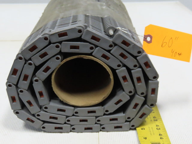 Intralox Ser 400 Gray Polypropylene Flush Grid W/Slidelox Conveyor 48.1" x 60"