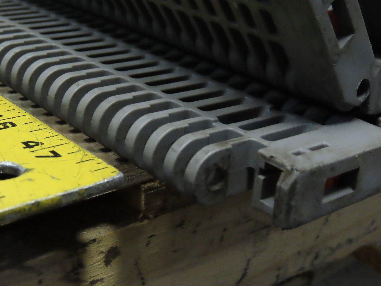 Intralox Ser 400 Gray Polypropylene Flush Grid W/Slidelox Conveyor 48.1" x 15'