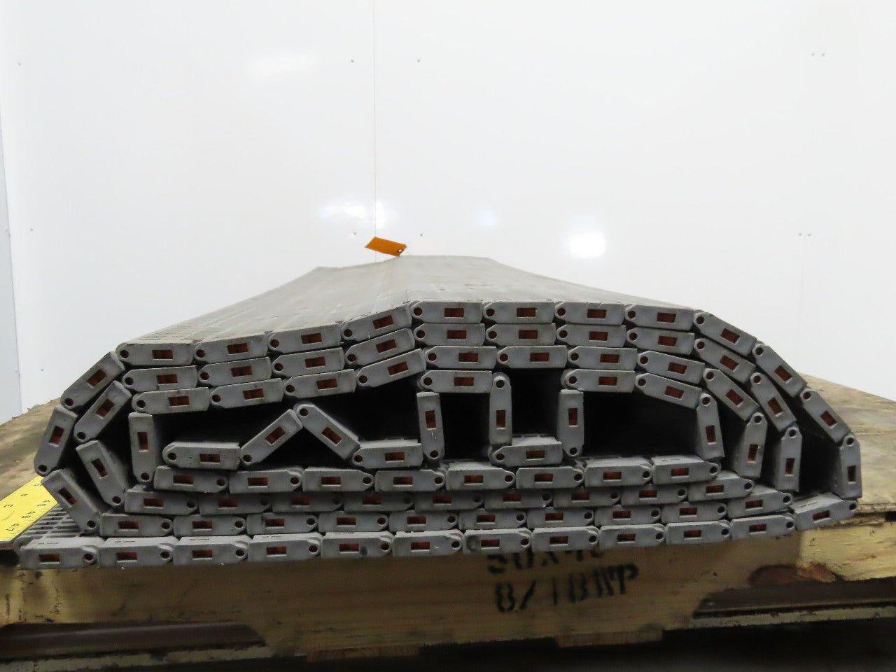 Intralox Ser 400 Gray Polypropylene Flush Grid W/Slidelox Conveyor 48.1" x 15'