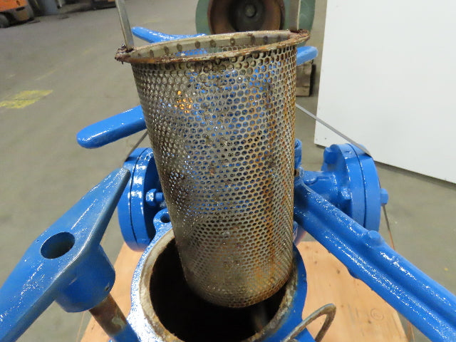 ZURN 560FYB 3" Flanged Iron Duplex Dual Basket Filter 125PSI Max Size 3