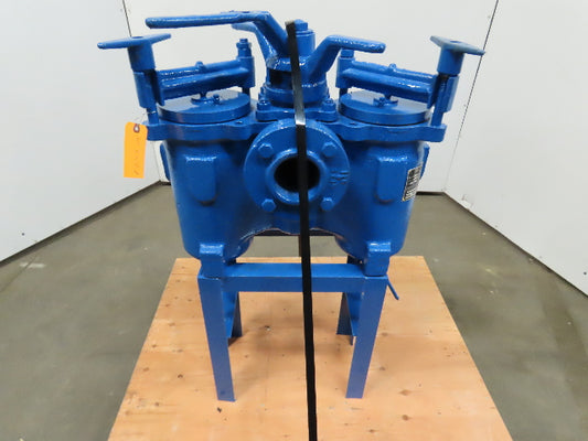 ZURN 560FYB 3" Flanged Iron Duplex Dual Basket Filter 125PSI Max Size 3