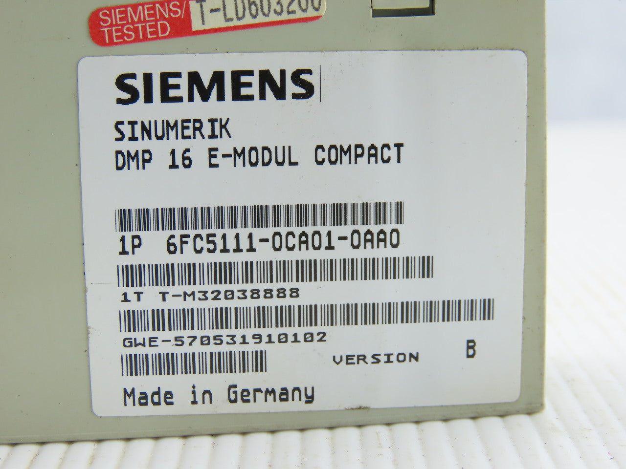 Siemens 6FC5111-0CA01-0AA0 Sinumerik DMP E-Module Compact Version B Lot of 5