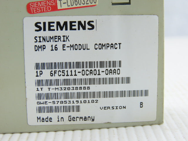 Siemens 6FC5111-0CA01-0AA0 Sinumerik DMP E-Module Compact Version B Lot of 5