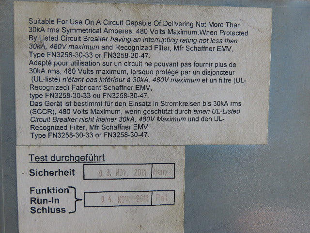 Mecos IMC 15 BG10837-01NI 16KVA Motor Drive 400/460V 3PH 0-900HZ