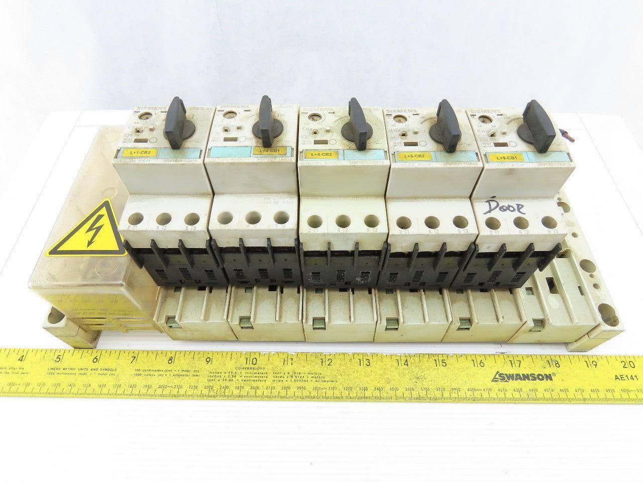 Siemens 3RV1421-1JA10 Circuit Breaker W/Adapter Plug 8US1 051-5DJ07 Assy.