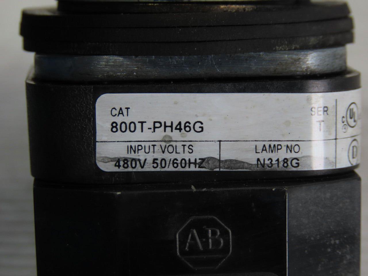 Allen Bradley 800T-PH46G/T 480V Green Light Series T