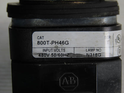 Allen Bradley 800T-PH46G/T 480V Green Light Series T