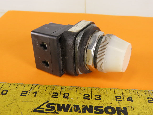 Allen Bradley 800T-QH2W/V Universal LED Pilot Light 12-130VAC White Series V