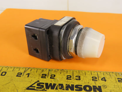 Allen Bradley 800T-QH2W/V Universal LED Pilot Light 12-130VAC White Series V