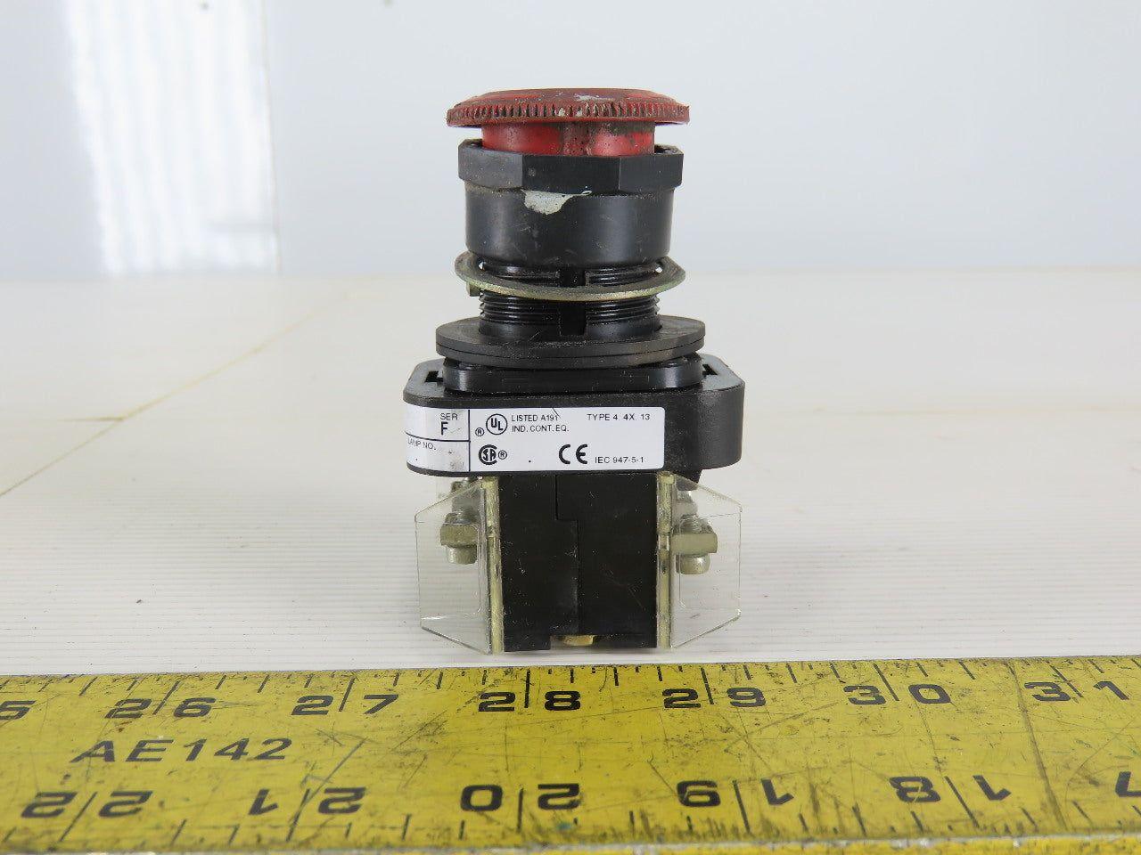 Allen Bradley 800H-FRX6AP/F E-Stop Twist Release 2N.O Series F