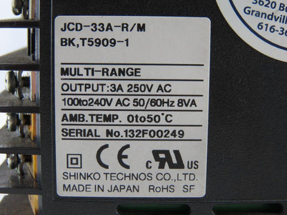 Shinko JCD-33A-R/M Temperature Controller 3A 100-240VAC 8VA