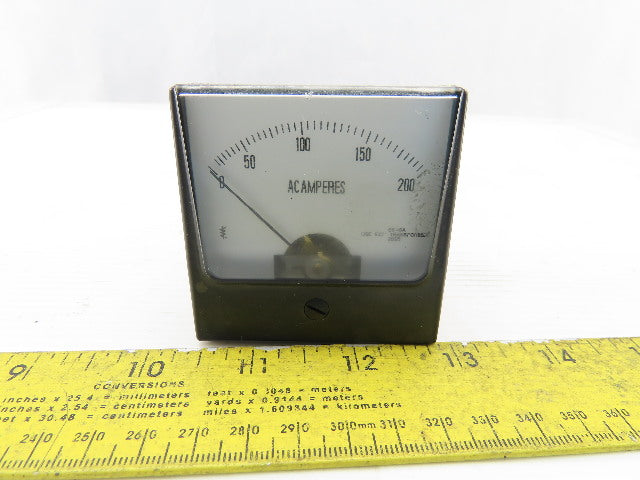 Rish Vista 12G397 Analog Panel Meter 0/200Amps AC