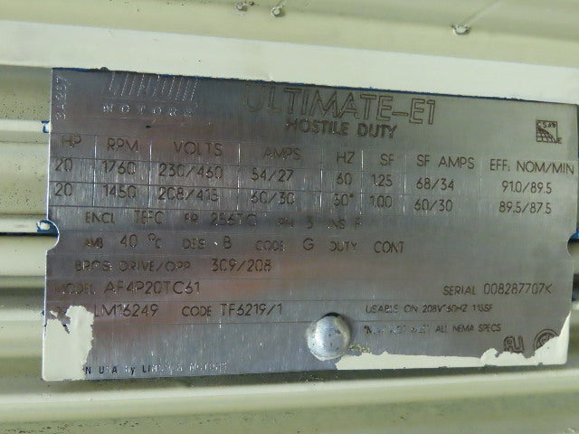 Vickers PVQ40 20HP 90 Gal. Hydraulic Power Unit Heat Exchanger 230/460 3Ph