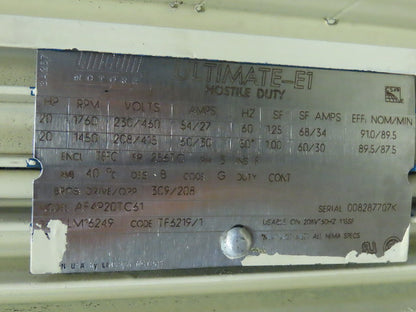 Vickers PVQ40 20HP 90 Gal. Hydraulic Power Unit Heat Exchanger 230/460 3Ph