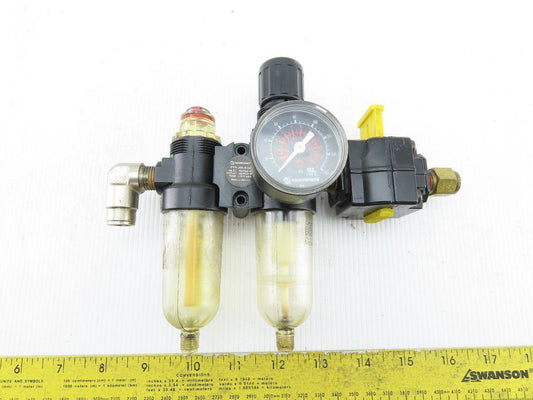 Norgren PTH-200-A1AA Air Pneumatic Filter Regulator Lubricator 1/4" NPT W/Valve