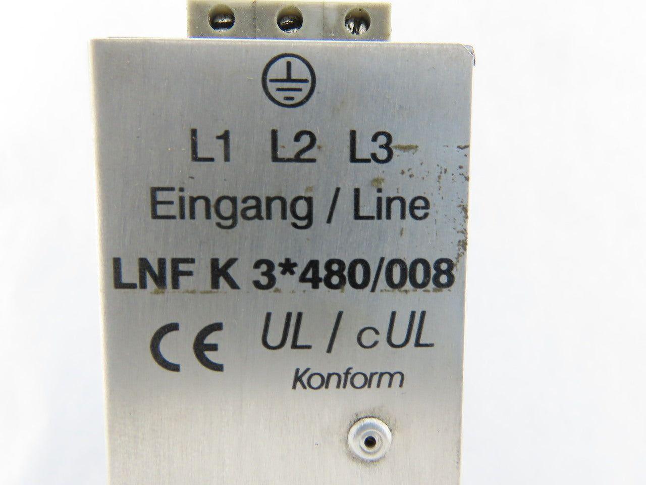 LNF K 3*480/008 EMC Filter 480V 8A 50/60Hz 3 Pole