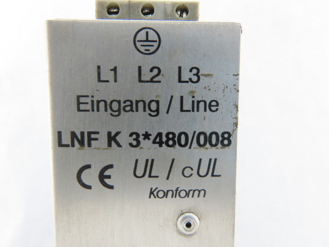 LNF K 3*480/008 EMC Filter 480V 8A 50/60Hz 3 Pole