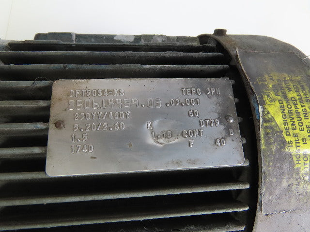 SEW-EURODRIVE DT90S4-KS Gearmotor W/Variable Speed Drive 10.5:1 Ratio 1-1/2HP