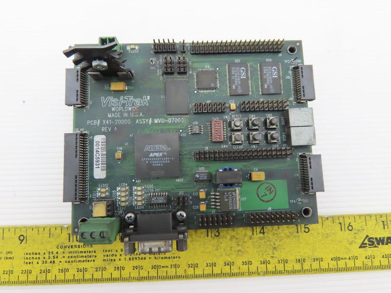 Visi Trak X41-20000 Rev A Printed Circuit Board PCB Assy# MV0-07000